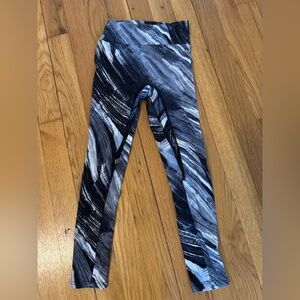 K-DEER Monochrome Swirl Kids Leggings